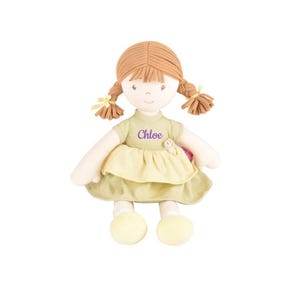 Personalized Doll for One Year Old Baby Girl, Rag Doll, Baby Shower Gift, First Baby Doll, Plush Doll, Natural Doll, Girl Gift