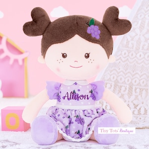 Personalized Dolls, Rag Doll, Custom Rag Doll, Baby Shower Gift, First Baby Doll, Plush Doll, Personalized Dolls for Baby Girls