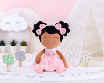 African American Doll, Personalized Dolls, Rag Doll, Custom Rag Doll, Baby Shower Gift, First Baby Doll, One Year Old Girl Gift, Birthday