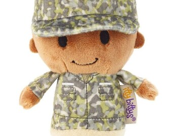 Marines FEMALE Itty Bitty with Glasses Camo Itty Bitty Air Force Army Navy Military Itty Bitty Itty Bitty Soldier with glasses