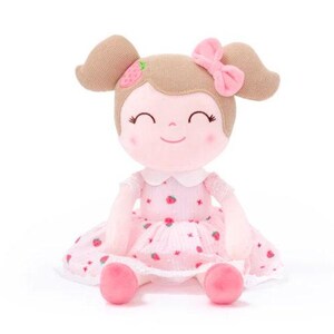 Baby Girl Nursery Doll Personalized Custom Embroidered Name Handmade Soft Cloth Rag Doll First Baby Gift Baby Shower Present Perfect Infant Keepsake Companion Newborn Plush Toy Safe CPSC Approved Materials Premium Washable Construction