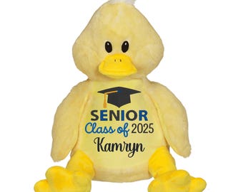 Peluche personalizado para estudiantes de último año de secundaria – Regalo de graduación personalizado 2025 Nombre y año Peluche de peluche Recuerdo de la noche de graduación