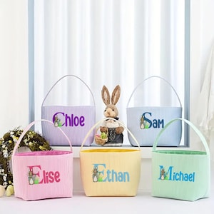 Personalisierter Osterkorb für Kinder - Personalisierter Osterkorb mit Name - Monogramm Osterkorb für Jungen und Mädchen - Baby erstes Ostern