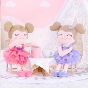 Personalisierte Puppe, Stoffpuppe benutzerdefinierte, personalisierte Puppen, Baby-Dusche-Geschenk, erstes Baby Puppe, Plüschpuppe, personalisierte Puppen für Baby-Mädchen