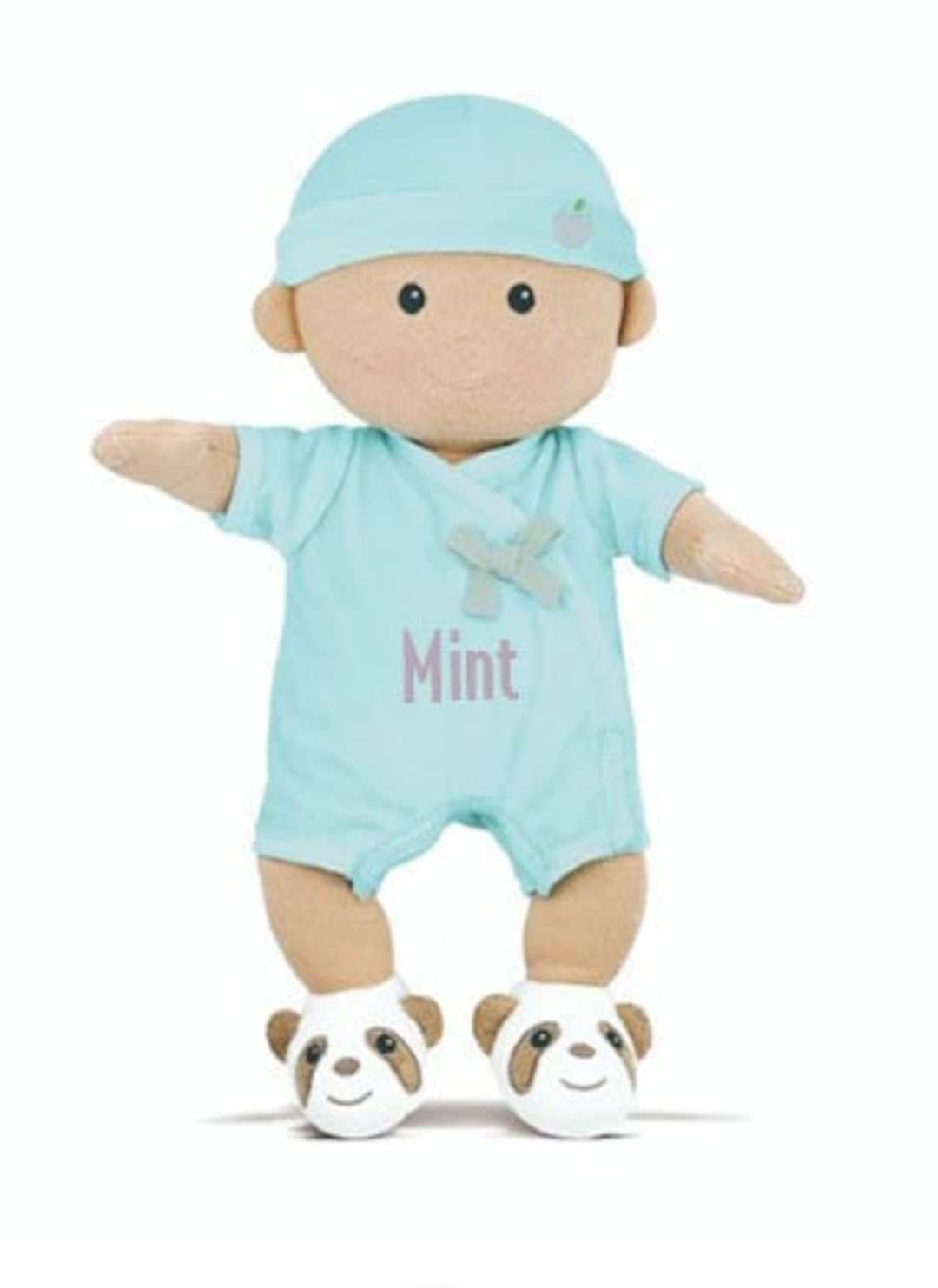 ORGANIC Baby Doll With Box, Personalized Doll, Baby Gift, Newborn Gift