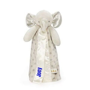 Personalized Elephant Lovey, Elephant Security Blanket, Elephant Buddy Blanket, Personalized Elephant Blanket, Baby Gift, Newborn Gift