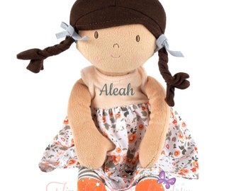 Personalized Doll, Aromatherapy Doll, Custom Rag Doll, Baby Shower Gift, First Baby Doll, Plush Doll, Personalized Dolls for Baby Girls