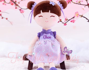 Personalized Asian Doll, Personalized Doll, Chinese Rag Doll, Custom Rag Doll, Fairy Doll, Baby Shower Gift, First Baby Doll, Plush Doll