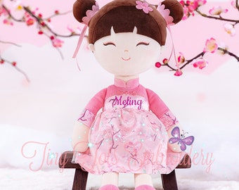 Personalized Dolls, Asian Doll, Chinese Rag Doll, Custom Rag Doll, Fairy Doll, Baby Shower Gift, First Baby Doll, Plush Doll, Baby Girl Doll