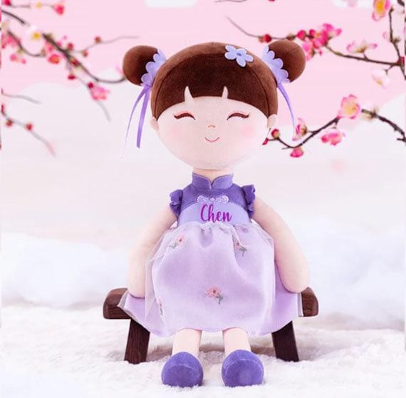 Personalized Rag Doll Custom Plush Baby Girl First Doll Infant Name  Handmade Birthday Present Soft Nursery Keepsake Asian Cloth Toy Chinese -  Etsy