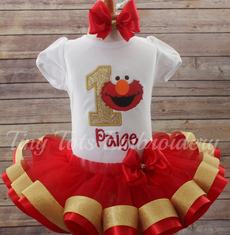 elmo tutu birthday outfit