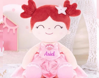 Muñeca de peluche de princesa personalizada, primera muñeca personalizada para niñas, regalo para baby shower