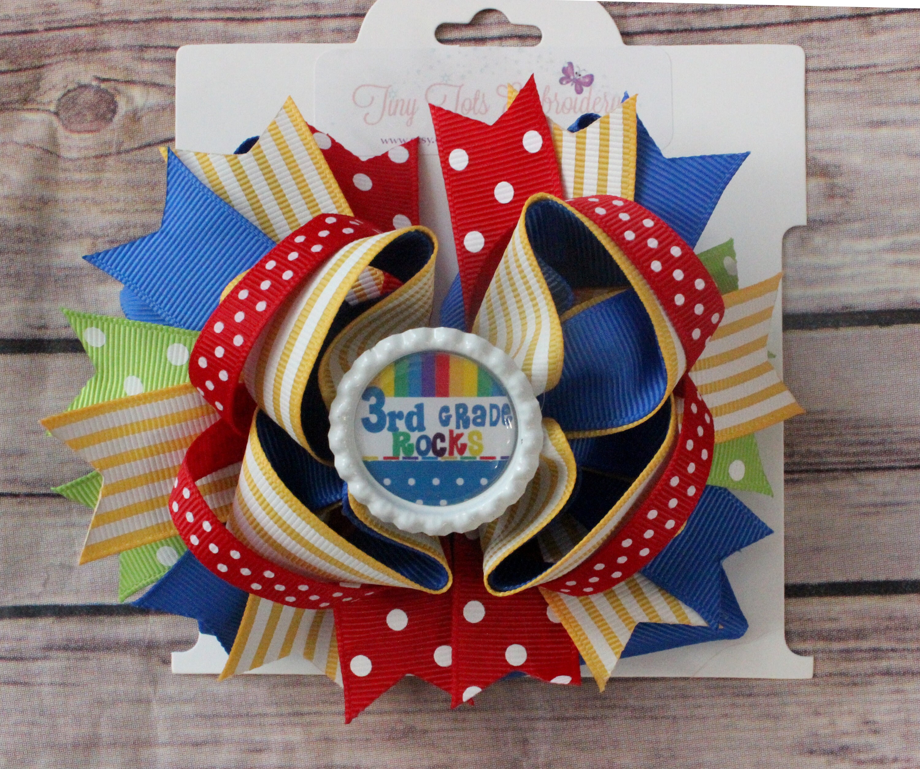 3rd Grade Hair Bow, First Day of School Hair Bow, Back to School Hair Bow, Pre-K Hair Bow, Kindergarten Bow, 1st Grade, 2nd Grade, 4th Grade