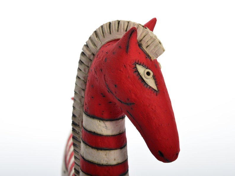 Original Horse Ceramic Sculpture Menorah Hanukkah From Israel Etsy