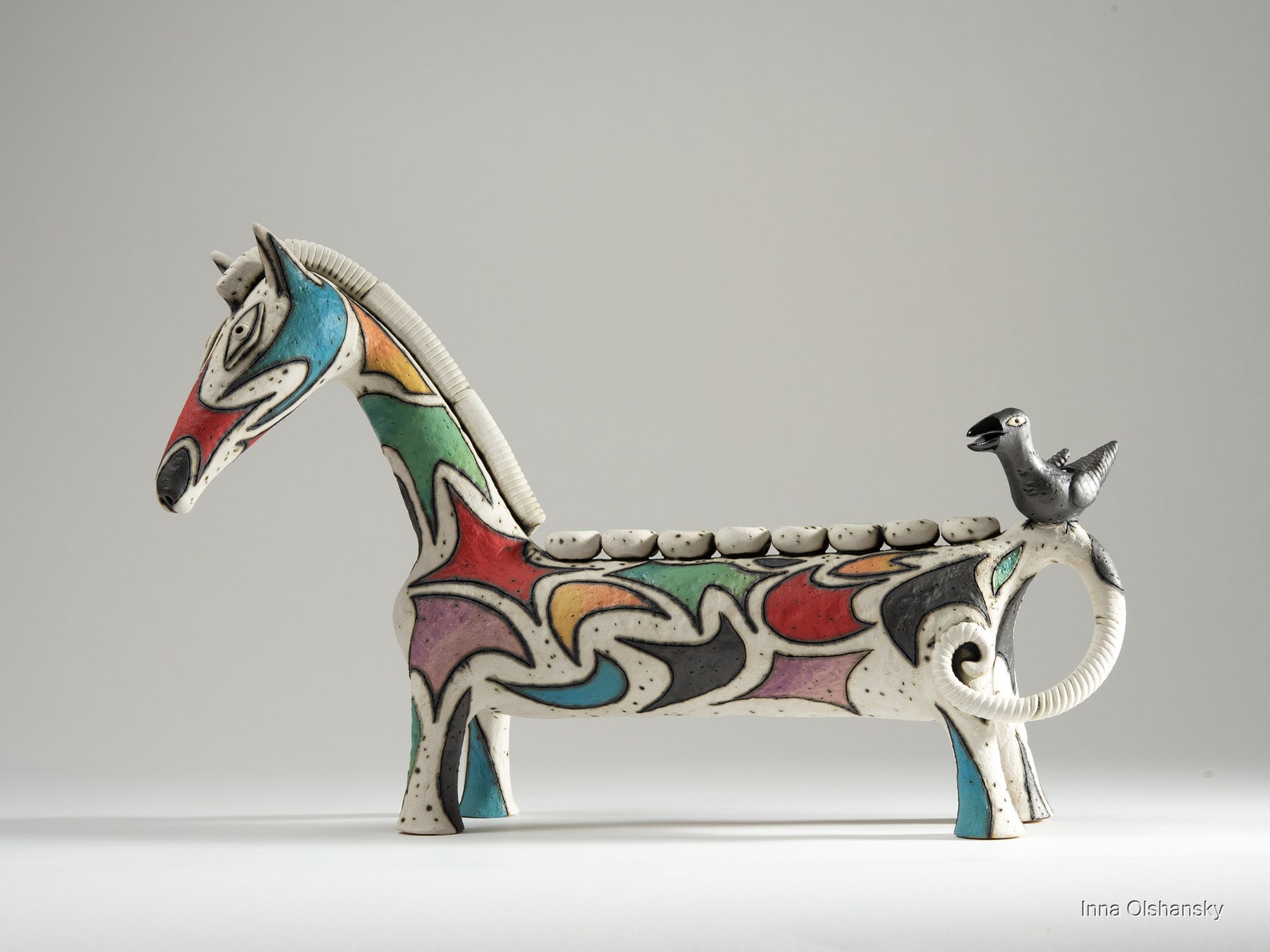 Hand made ceramic horse sculpture menorah Hanukkah Etsy