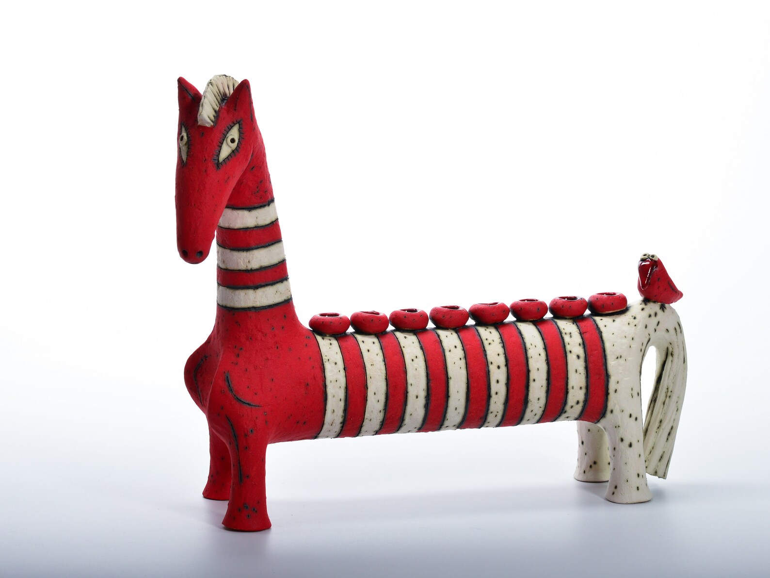 Original Horse Ceramic Sculpture Menorah Hanukkah From Israel Etsy