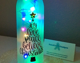 Christmas Bottle Light