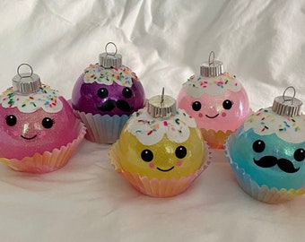 DIY Sprinkle Cupcake Ornament with Gem-Tac