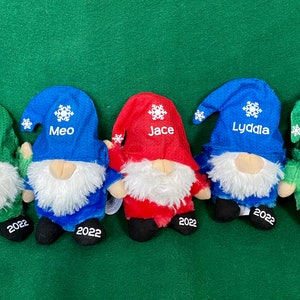 Personalized Christmas Gnome Plush