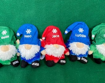 Personalized Christmas Gnome Plush