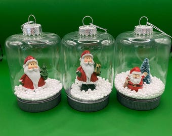 Adorno de bola de nieve de Papá Noel
