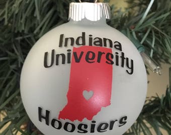 Indiana Hoosiers Christmas Ornament 2022 Indiana University Ornament | Etsy