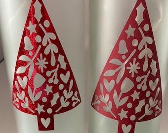 Luz de botella de árbol de Navidad, alegría, amor y paz.