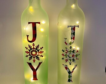 Luz de botella Christmas Joy, copo de nieve