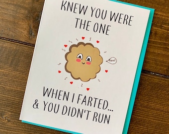 Knew You Were the One Fart Card - Toot Love Card, Funny Anniversary Card