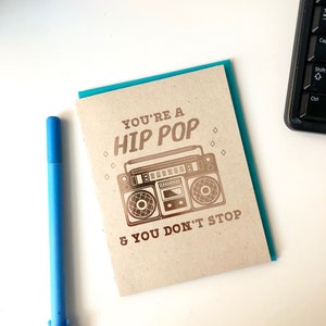 Carte hip hop fête des pères - carte hip-pop Boombox drôle, carte pour papa, cadeau fête des pères, carte pour lui