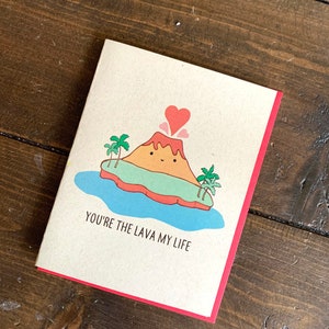 Carte Lava My Life Volcano - Saint Valentin hawaïenne, carte amour Hawaï