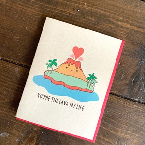 Lava My Life Volcano Card - Hawaiian Valentines, Hawaii Love Card