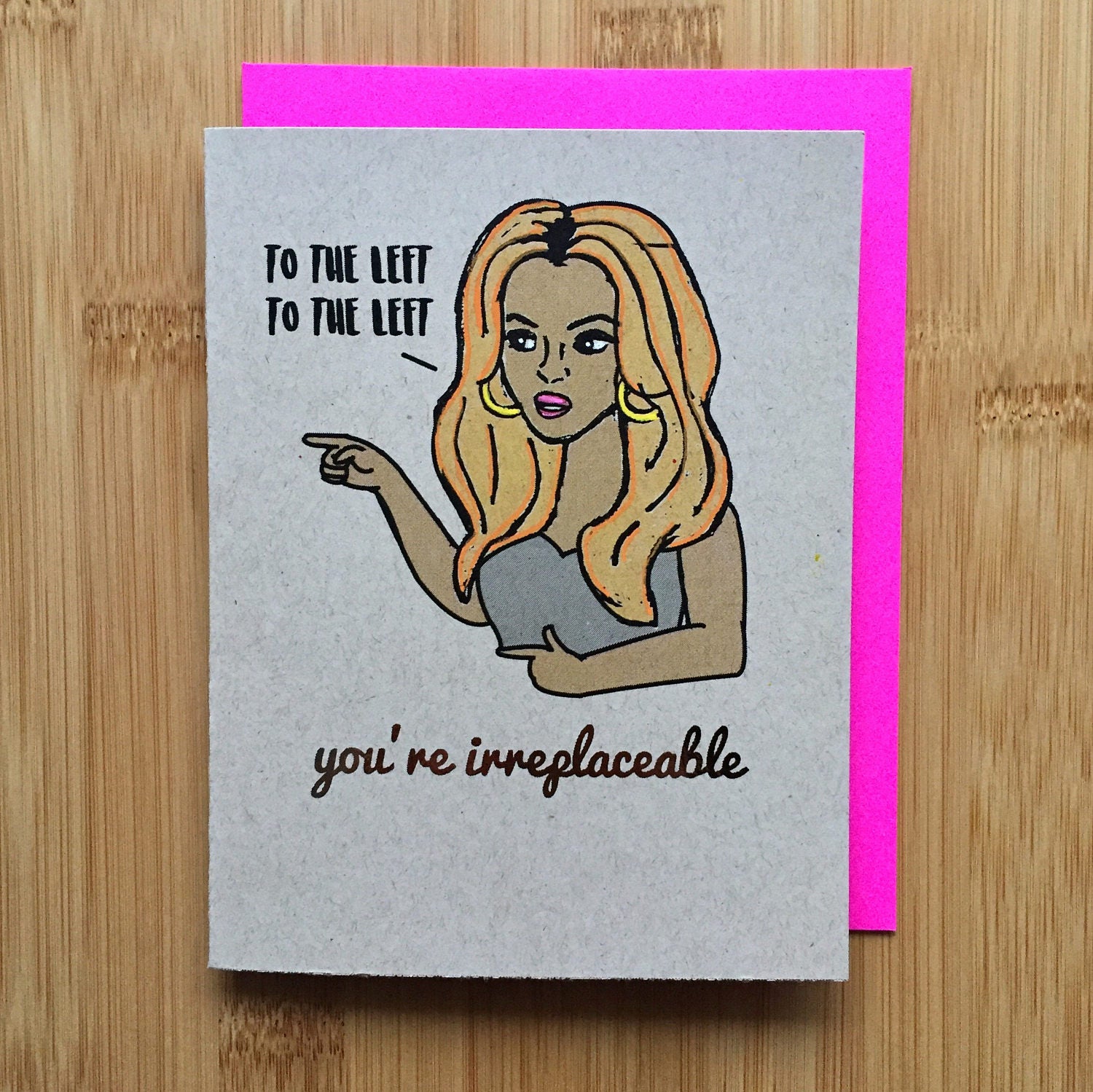 beyonce irreplaceable goodbye card handmade a2 farewell