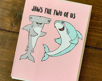 Shark Anniversary Valentines Card - AM
