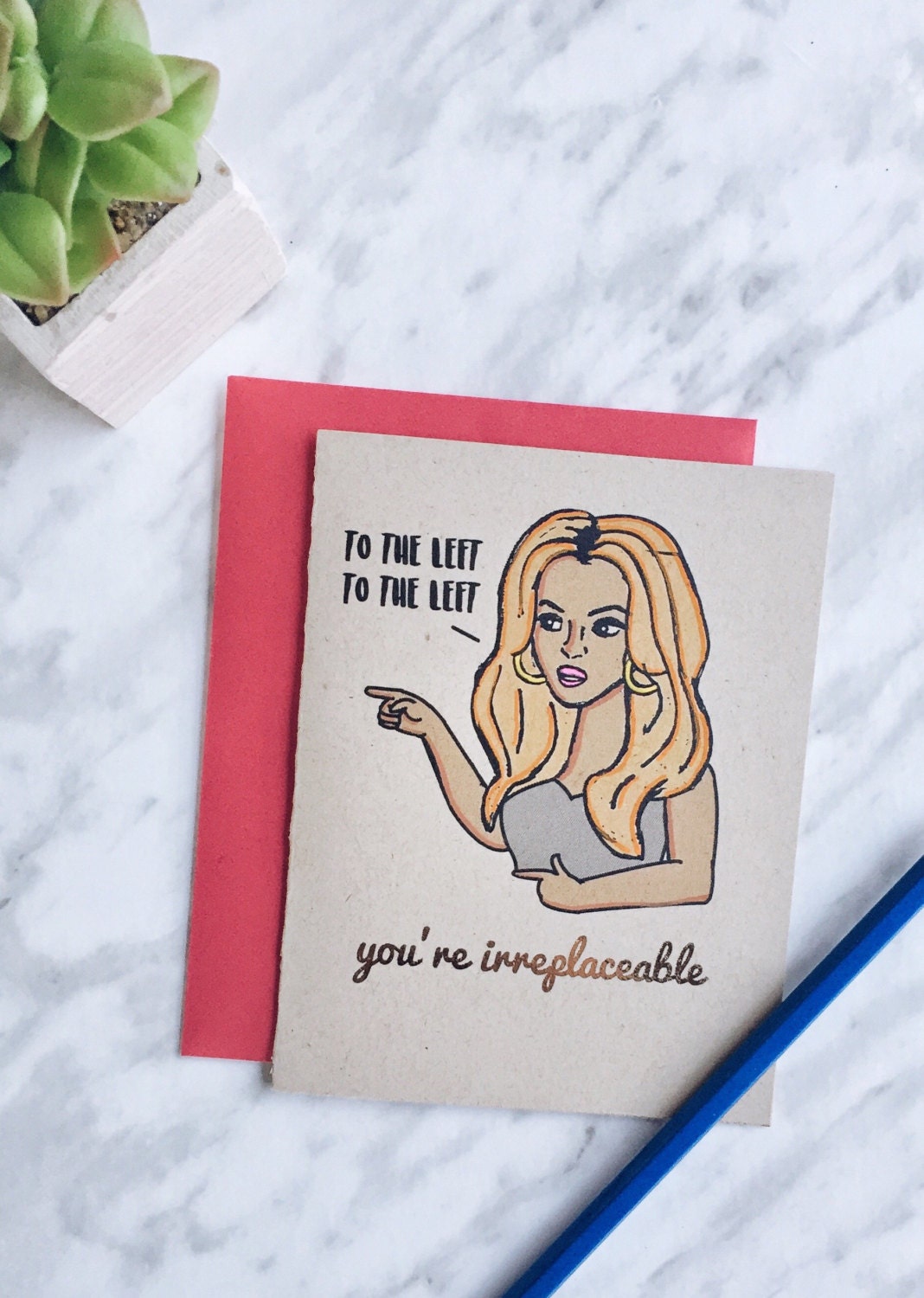 beyonce irreplaceable goodbye card handmade a2 farewell