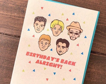 Boy Band BSB Birthday Card