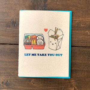 Take Out Food Love Anniversary Card image 2