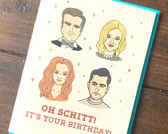 Schitt’s Creek Birthday Card, Schitts Creek Cast