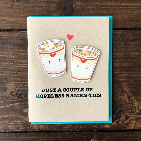 Instant Ramen Cup Noodles Love Anniversary Card - Etsy