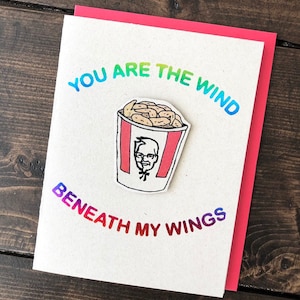 Carte d’amour anniversaire de poulet frit