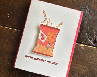 Shrimply the Best  Asian Snacks Card
