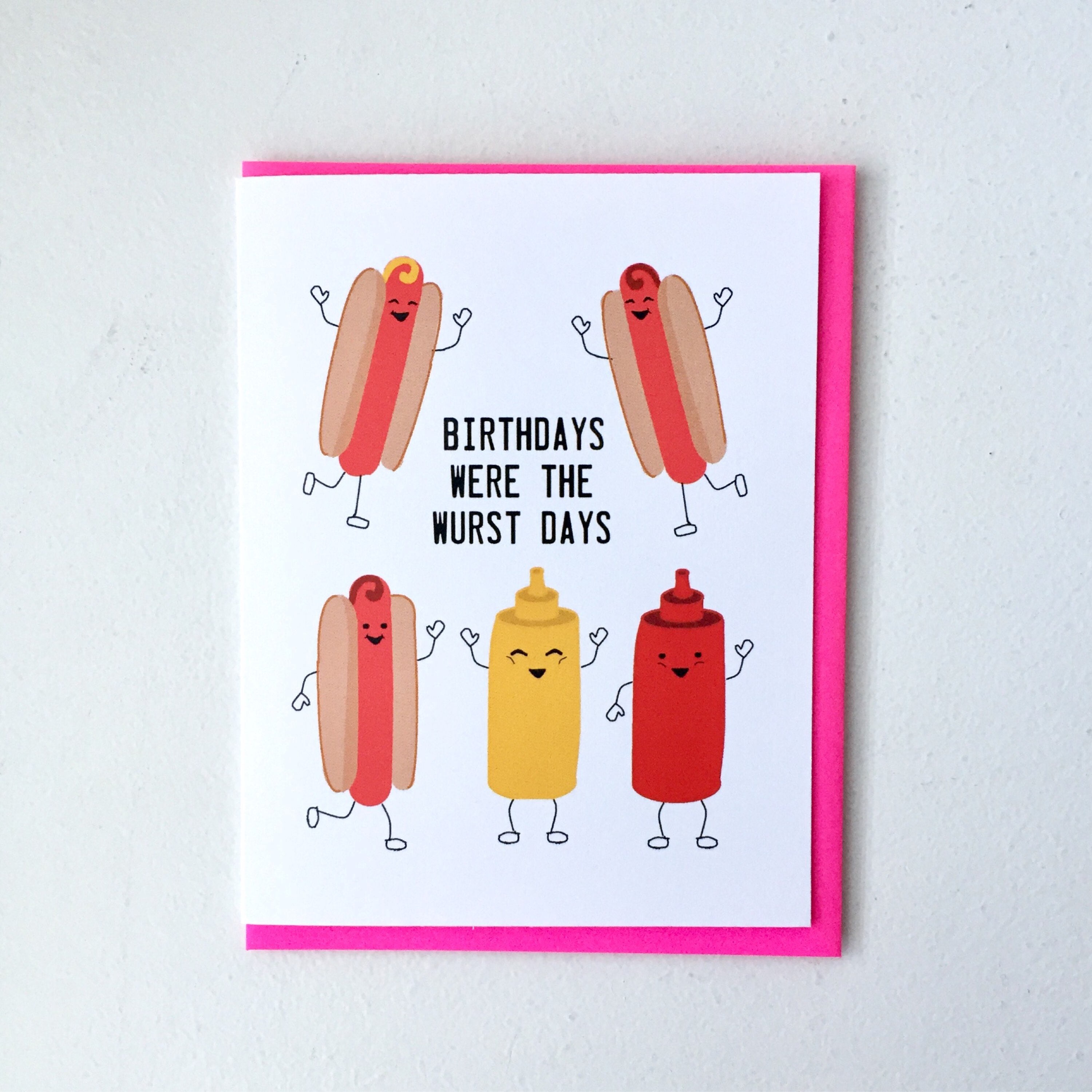 Hot Dog Birthday Card Handmade Punny Rap Hip Hop Birthday Card Hot Dog Birthday Card Handmade Punny Rap Hip Hop Birthday Card