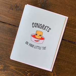 Carte de fête prénatale Tater Tot