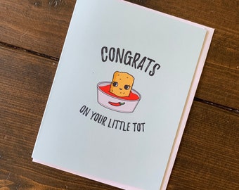 Tater Tot Baby Shower Card