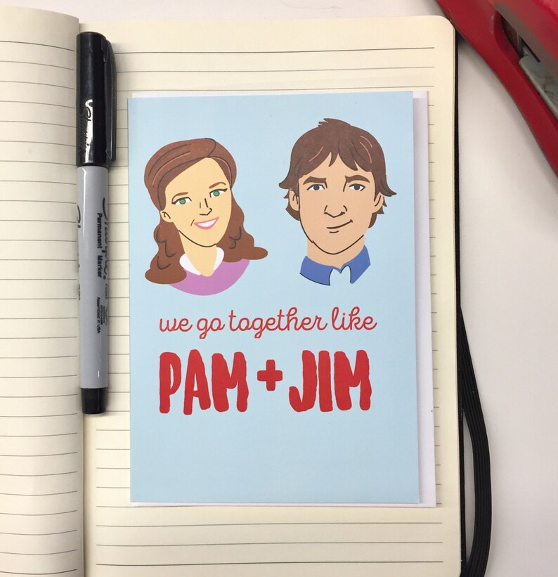 The Office TV Show Card Pam and Jim Card Romance Love Etsy