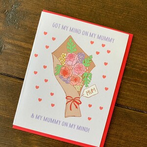 Mind on My Mummy Mother’s Day Card - Flower Bouquet Mothers Day Card, Hip Hop Card for Mom, Mom Birthday Card