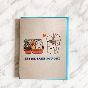 Take Out Food Love Anniversary Card image 3