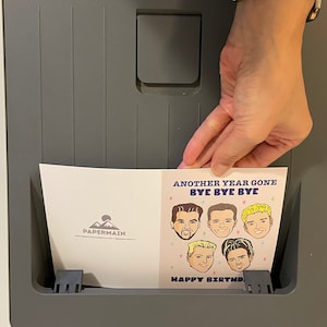 Carte d’anniversaire NSync imprimable, groupe de garçons des années 90 Imprimer à la maison Carte