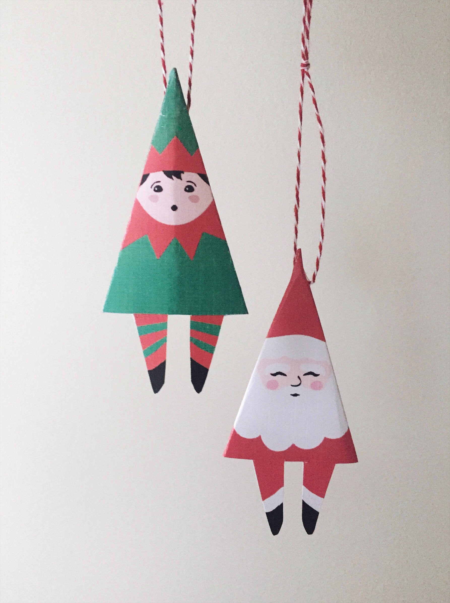 Printable Christmas Ornaments Decor Santa Claus Elf Ornament Print At 