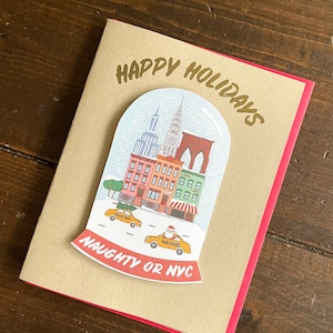Carte de Noël New York 3D Snow Globe